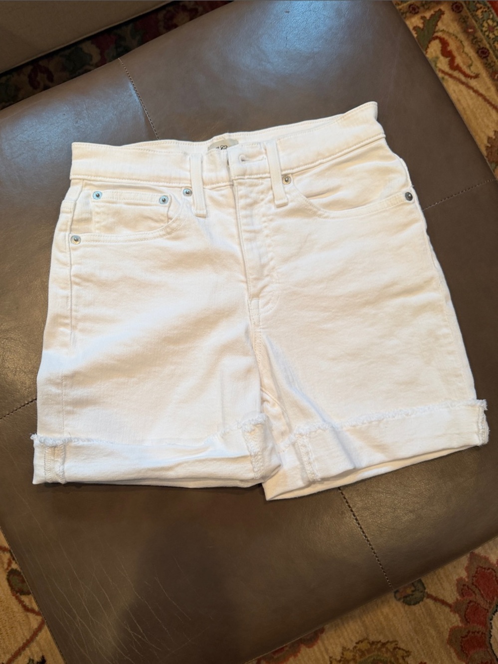 J. Crew White Denim Shorts - Classic Five-Pocket